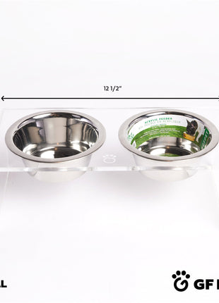 Acrylic Double Feeder - Clear