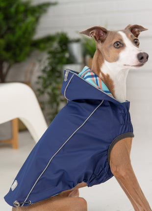 Reversible Elasto-Fit Raincoat - Navy