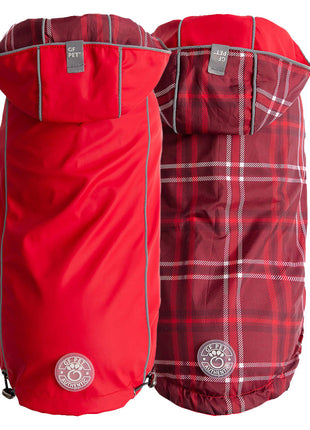 Reversible Elasto-Fit Raincoat - Red