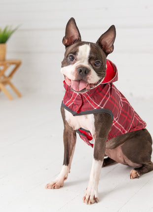 Reversible Elasto-Fit Raincoat - Red