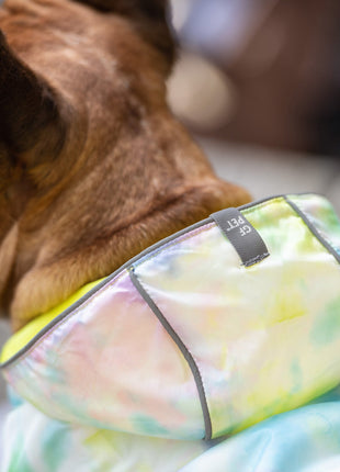 Reversible Raincoat - Neon Yellow with Tie Dye