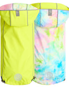 Reversible Raincoat - Neon Yellow with Tie Dye