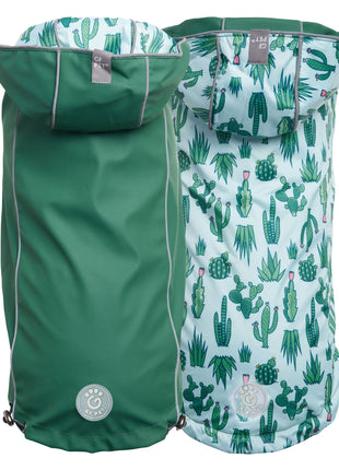 Reversible Elasto-Fit Raincoat - Green/Green