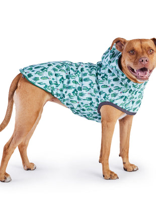 Reversible Elasto-Fit Raincoat - Green/Green