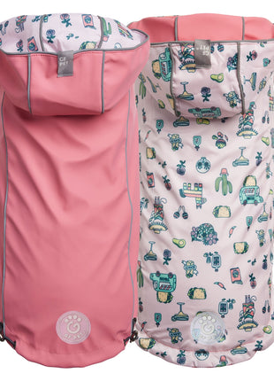 Reversible Elasto-Fit Raincoat - Pink/Pink