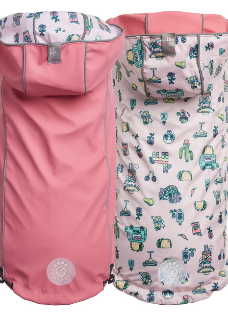 Reversible Elasto-Fit Raincoat - Pink/Pink