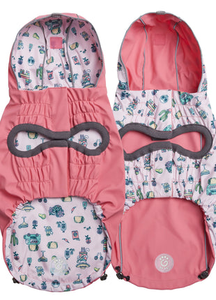 Reversible Elasto-Fit Raincoat - Pink/Pink