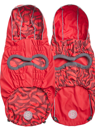 Reversible Elasto-Fit Raincoat - Red/Red