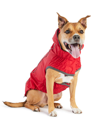 Reversible Elasto-Fit Raincoat - Red/Red