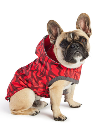 Reversible Elasto-Fit Raincoat - Red/Red