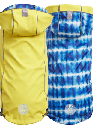 Reversible Elasto-Fit Raincoat - Yellow/Blue