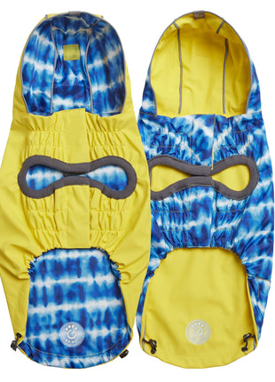 Reversible Elasto-Fit Raincoat - Yellow/Blue