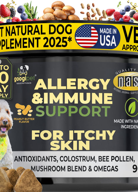 Allergy & Immune Support Chews for Dogs (Peanut Butter Flavor) - Pup List