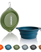 GOOPAWS 2 Pack Silicone Non-Skid Travel Dog and Cat Bowl - Pup List