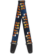Guitar Strap - Peanuts Gang Astronauts Space Walk Group Pose Blues