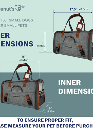 Mr. Peanut's Gold Series Standard Size Airline Compliant Pet Carrier