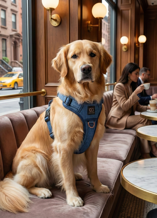 The NoMad Adjustable Luxe Harness - Denim