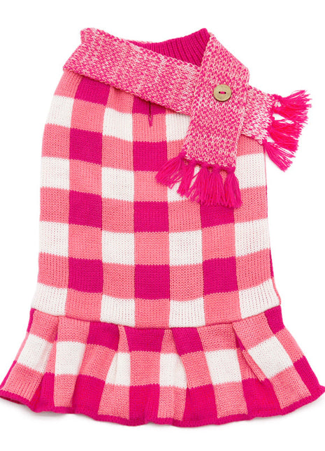 Gingham Sweater Dress