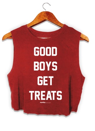 Good Boys Get Treats Crop Tank | Gift for Dog Moms | Made in USA