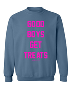 Good Boys Get Treats Pink Font Crewneck Sweatshirt | Ultra-Soft Best Gift for Dog Lovers