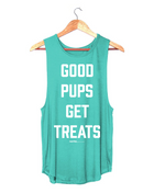Good Pups Get Treats | Puppies Soft Women's Sleeveless | Made in the USA