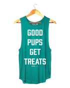 Good Pups Get Treats | Puppies Soft Women's Sleeveless | Made in the USA