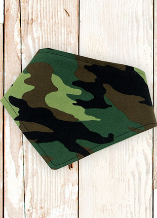 "Green Camouflage" Dog Bandana