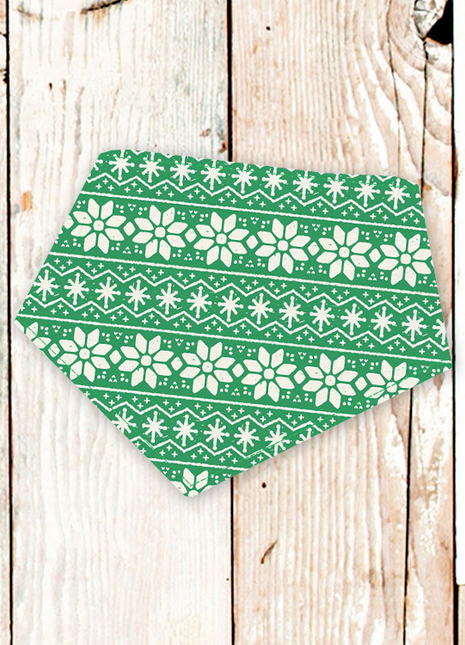 "Green Fair Isle" Dog Bandana