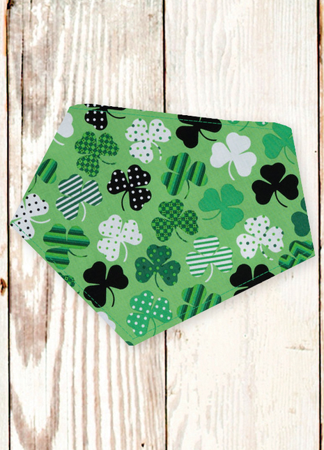 "Green Shamrocks" Dog Bandana