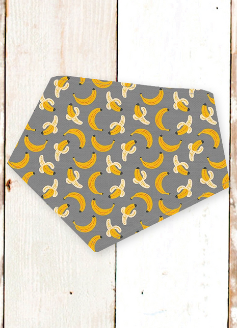 "Grey Bananas" Dog Bandana