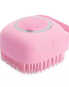 Pet Bath Brush 2-in-1 Pet Massage Comb Soft Silicone & Shampoo Dispenser
