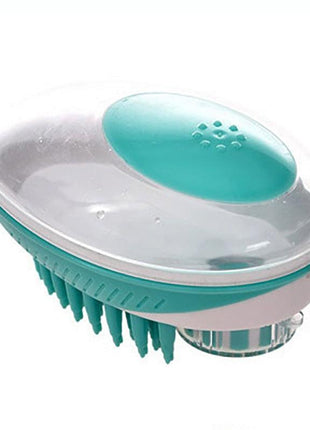 Pet Bath Brush 2-in-1 Pet Massage Comb Soft Silicone & Shampoo Dispenser