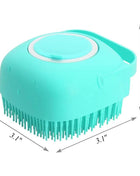 Pet Bath Brush 2-in-1 Pet Massage Comb Soft Silicone & Shampoo Dispenser