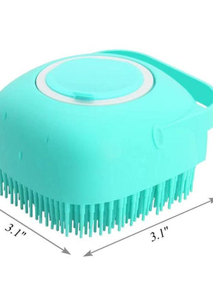 Pet Bath Brush 2-in-1 Pet Massage Comb Soft Silicone & Shampoo Dispenser