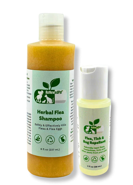FLEA-X KIT: Flea Shampoo, Flea Tick Bug Repellent