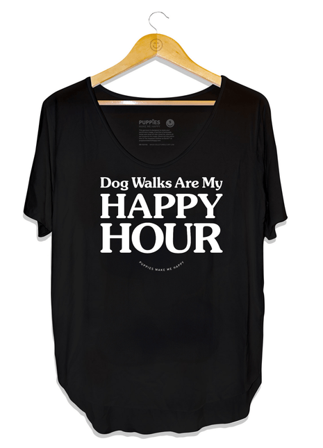 Dog Walks are my Happy Hour | Women's Scoop Neck Weekend Tee