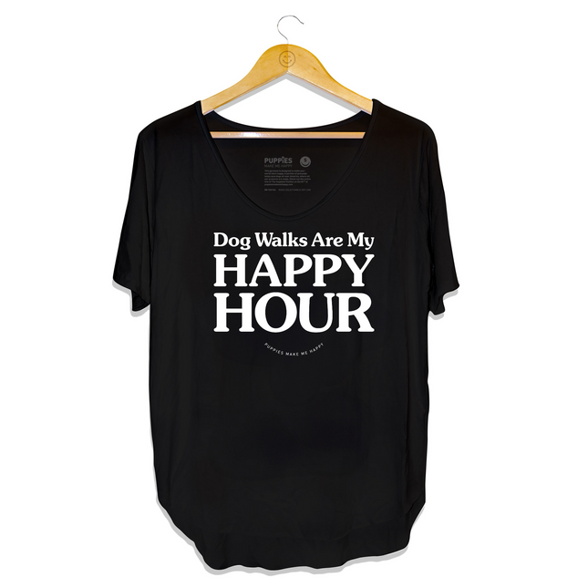 Dog Walks are my Happy Hour | Women's Scoop Neck Weekend Tee