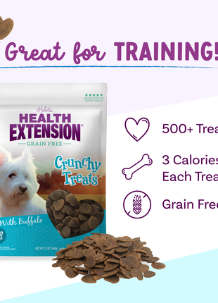 Crunchy Heart Shaped Small Treats - Buffalo