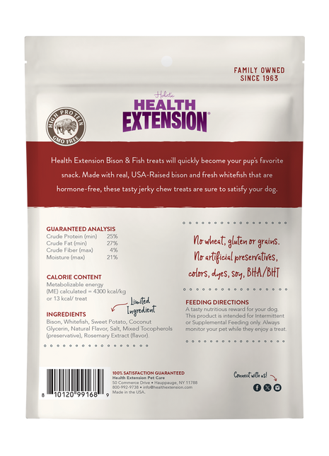 Bison & Fish Jerky Dog Treats