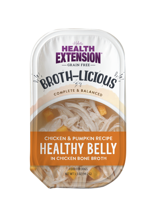Broth-Licious Chicken & Pumpkin in Bone Broth - Healthy Belly Recipe for Adult Dogs