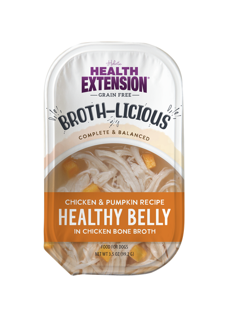 Broth-Licious Chicken & Pumpkin in Bone Broth - Healthy Belly Recipe for Adult Dogs