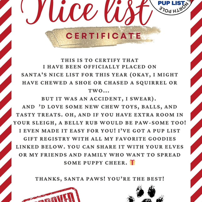 Dear Santa Paws