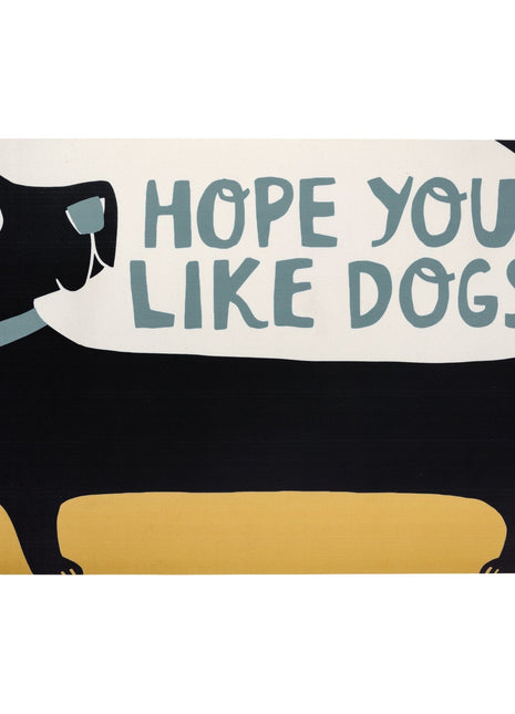 Hope You Like Dogs Entryway Indoor/Outdoor Rug | 34" x 20" | Slip-Resistant Backing