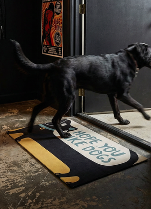 Hope You Like Dogs Entryway Indoor/Outdoor Rug | 34" x 20" | Slip-Resistant Backing