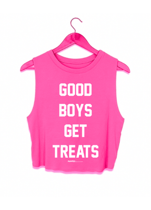 Good Boys Get Treats Crop Tank | Gift for Dog Moms | Made in USA