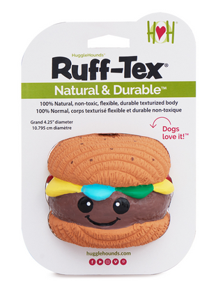 Big Buns Foodies Hamburger Ruff-Tex® Latex Ball Dog Toy - Pup List