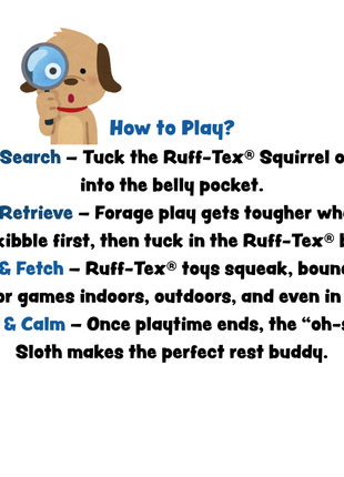 HuggleSnuffles™ Snuggle & Zoom™ Enrichment Toy - Pup List