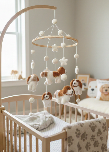 Felt Baby Mobile - Cavalier King Charles Cavalier - Pup List
