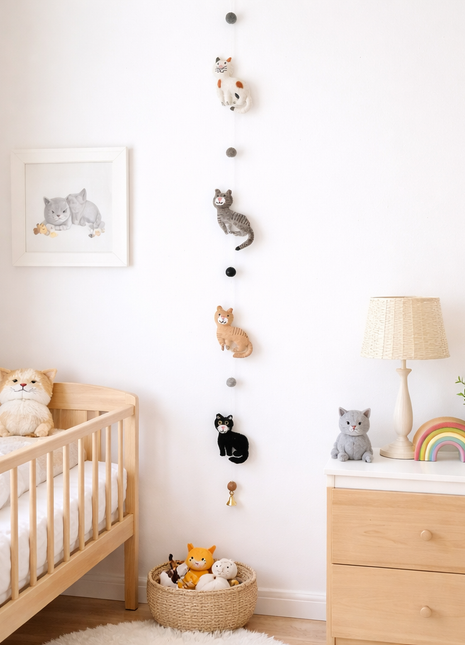 Felt Stitched Cat Garland - Pup List
