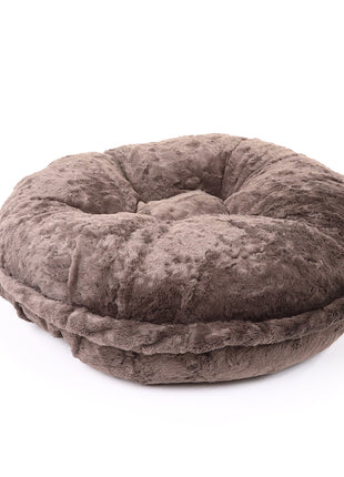 Grey Mink Bagel Bed
